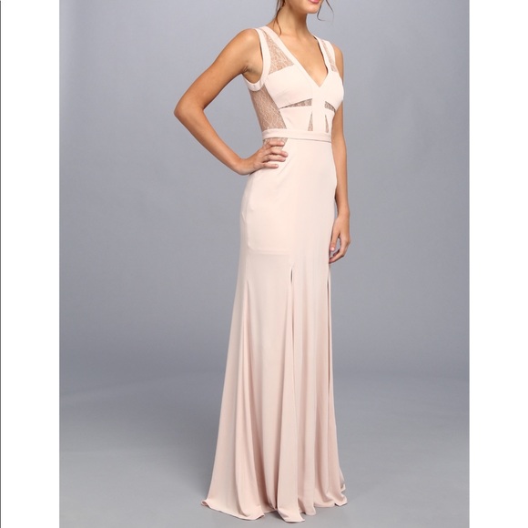 BCBGMAXAZRIA Cristy Sleeveless Lace-Insert Gown - Picture 4 of 9